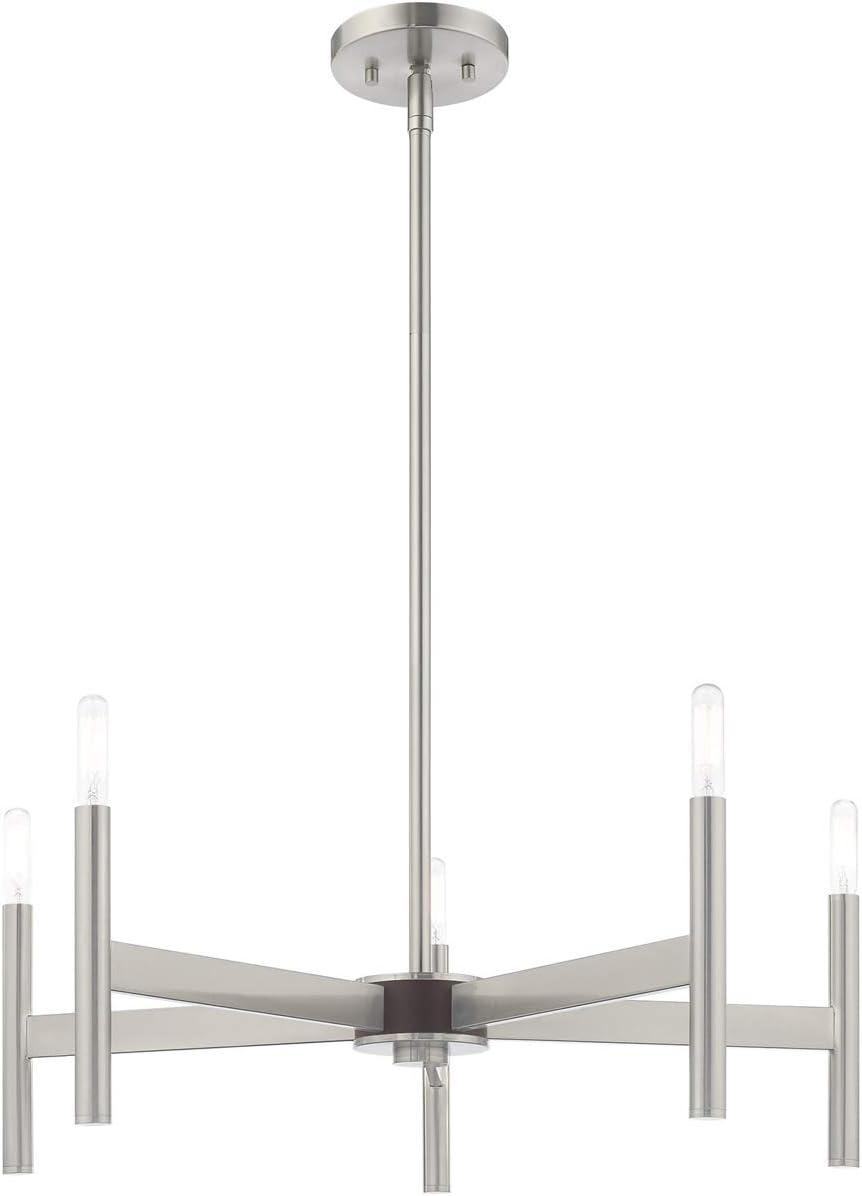 Livex Lighting Copenhagen 5 - Light Chandelier in  Brushed Nickel