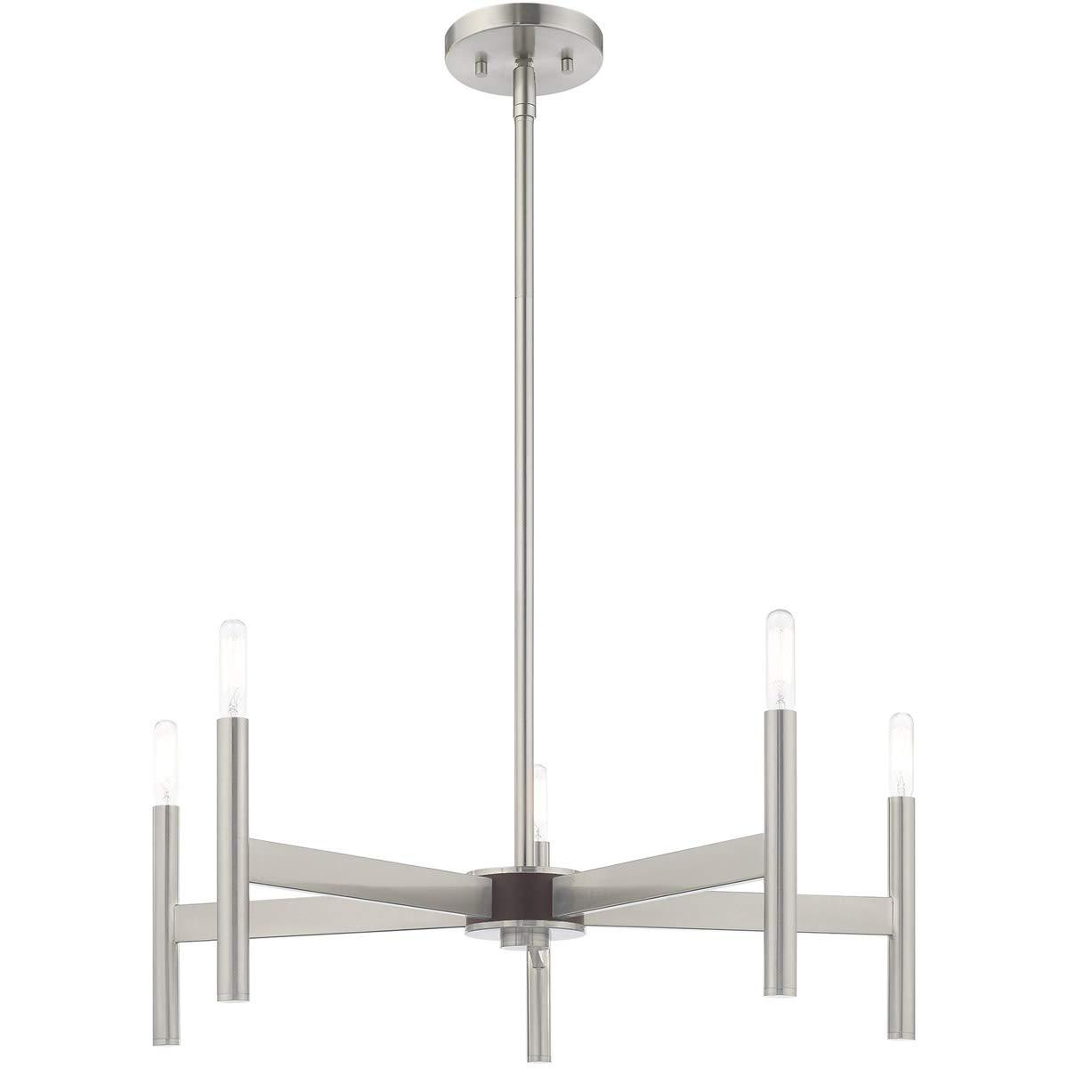 Livex Lighting Copenhagen 5 - Light Chandelier in  Brushed Nickel