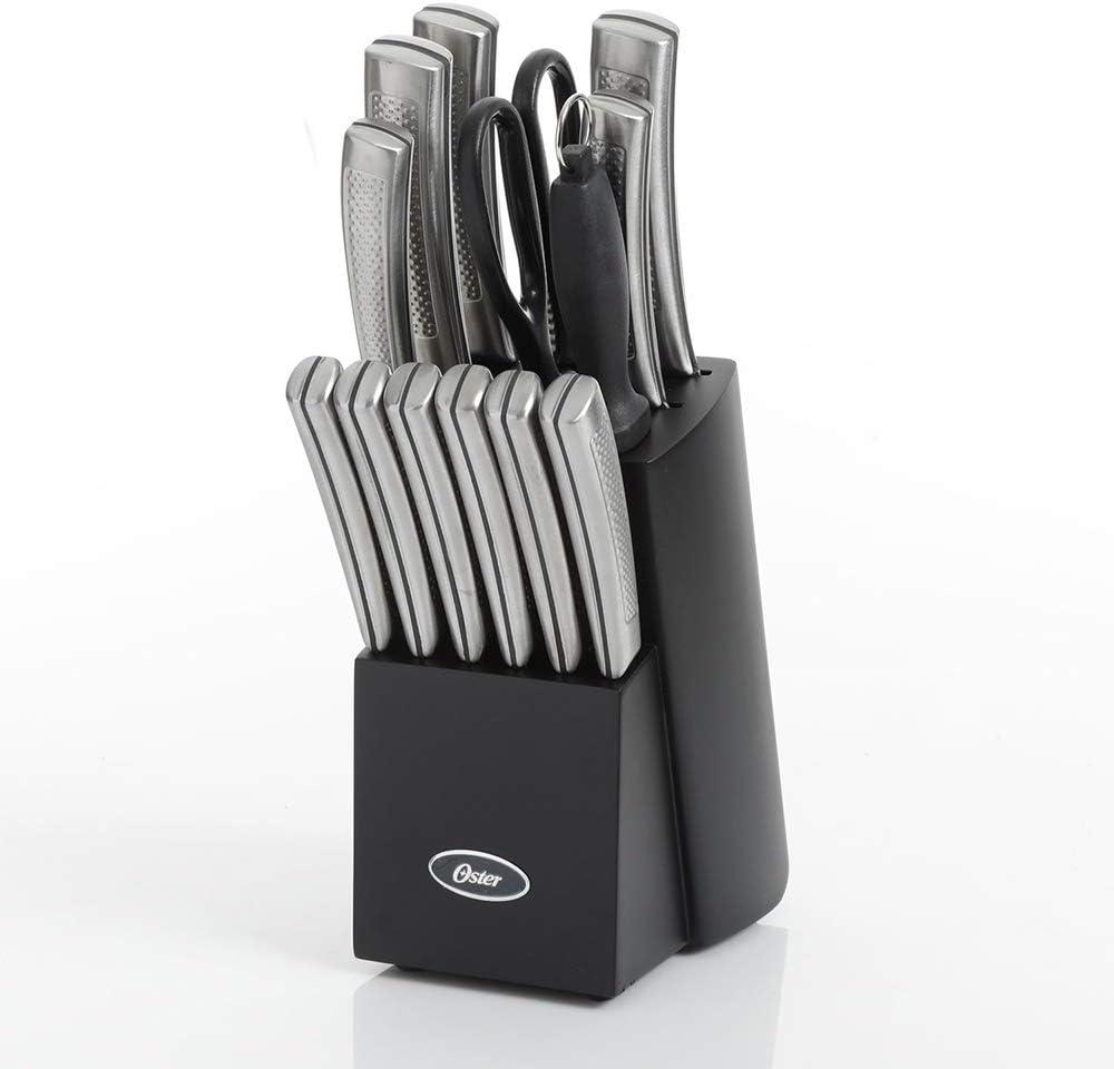 Oster Oster Wellisford Stainless Steel Kitchen Knife Cutlery Set With Block, 14 Piece