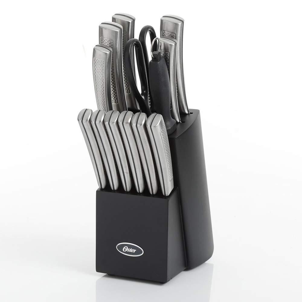 Oster Oster Wellisford Stainless Steel Kitchen Knife Cutlery Set With Block, 14 Piece
