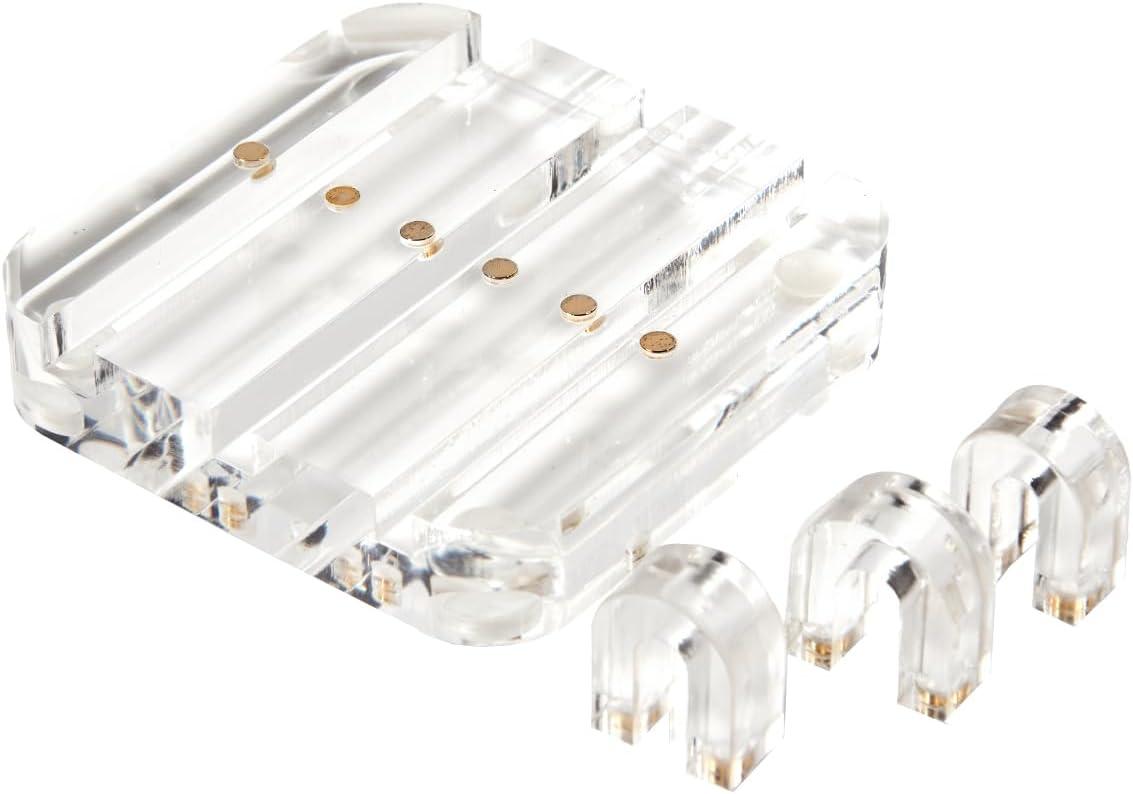 Clear Acrylic and Gold Desktop Cable Organizer