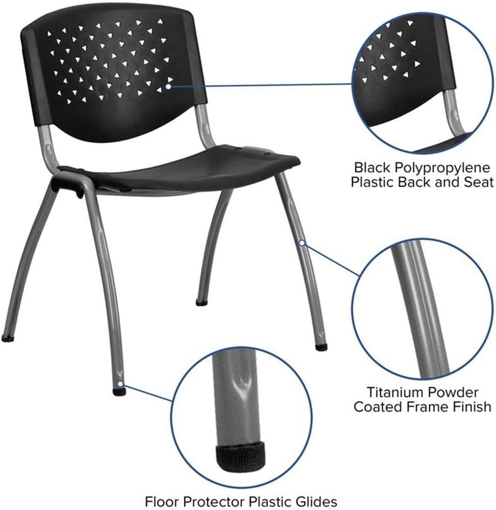 HERCULES Series 880 lb. Capacity Plastic Stack Chair with Powder Coated Frame