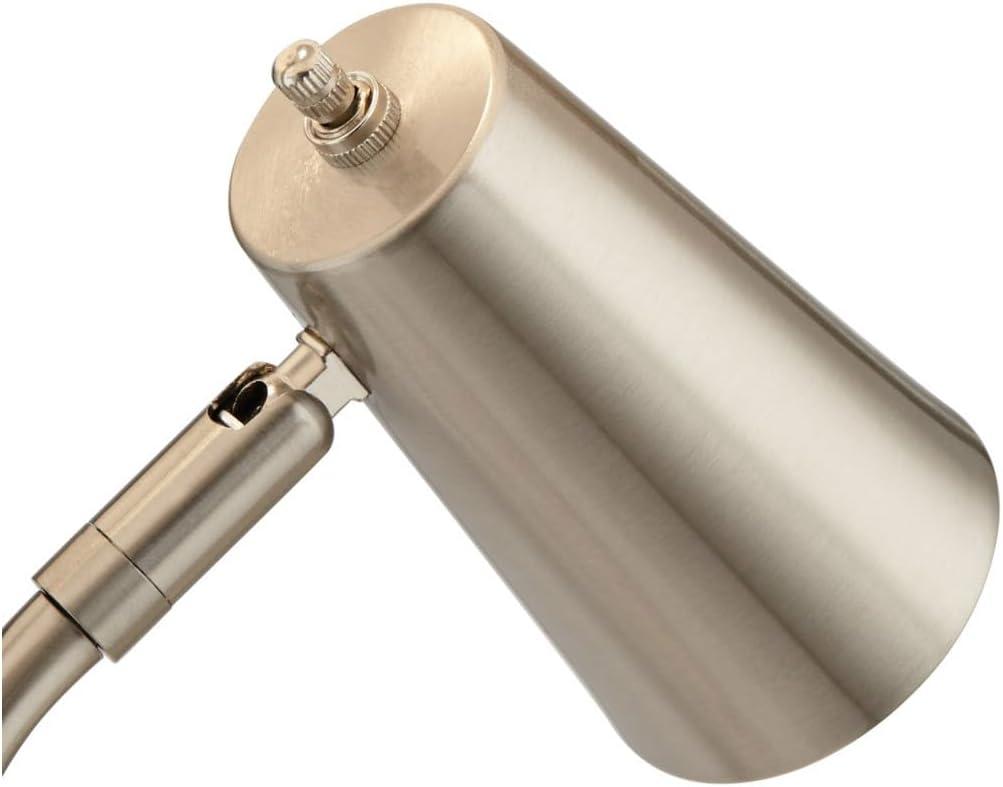 Pacific Coast Lighting 32" Tall Large Modern End Table Lamp with Side Reading Light Silver Brushed Nickel Finish Metal Single Living Room Bedroom