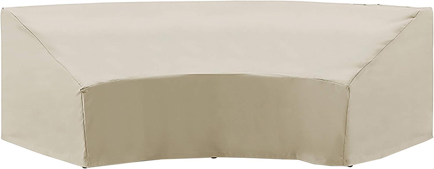 Crosley Outdoor Catalina Round Sectional Furniture Cover, Tan: Vinyl, Fits Wicker Sectional, 90 Day Warranty