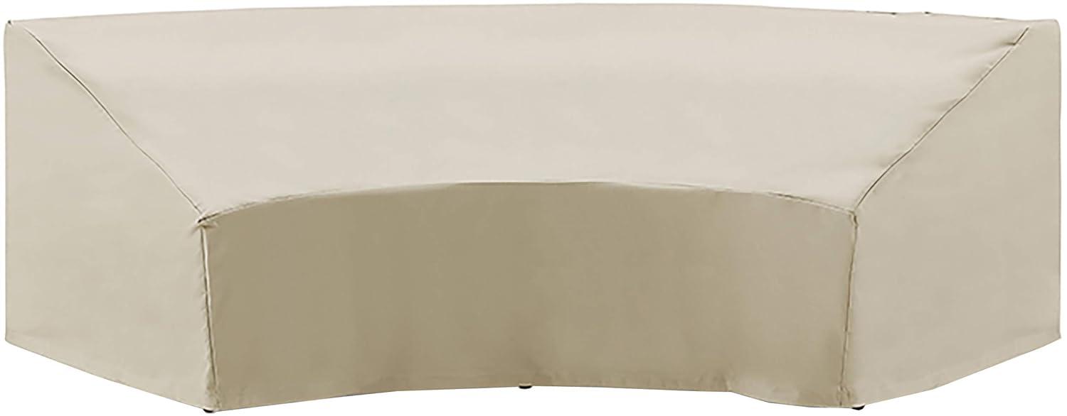 Crosley Outdoor Catalina Round Sectional Furniture Cover, Tan: Vinyl, Fits Wicker Sectional, 90 Day Warranty
