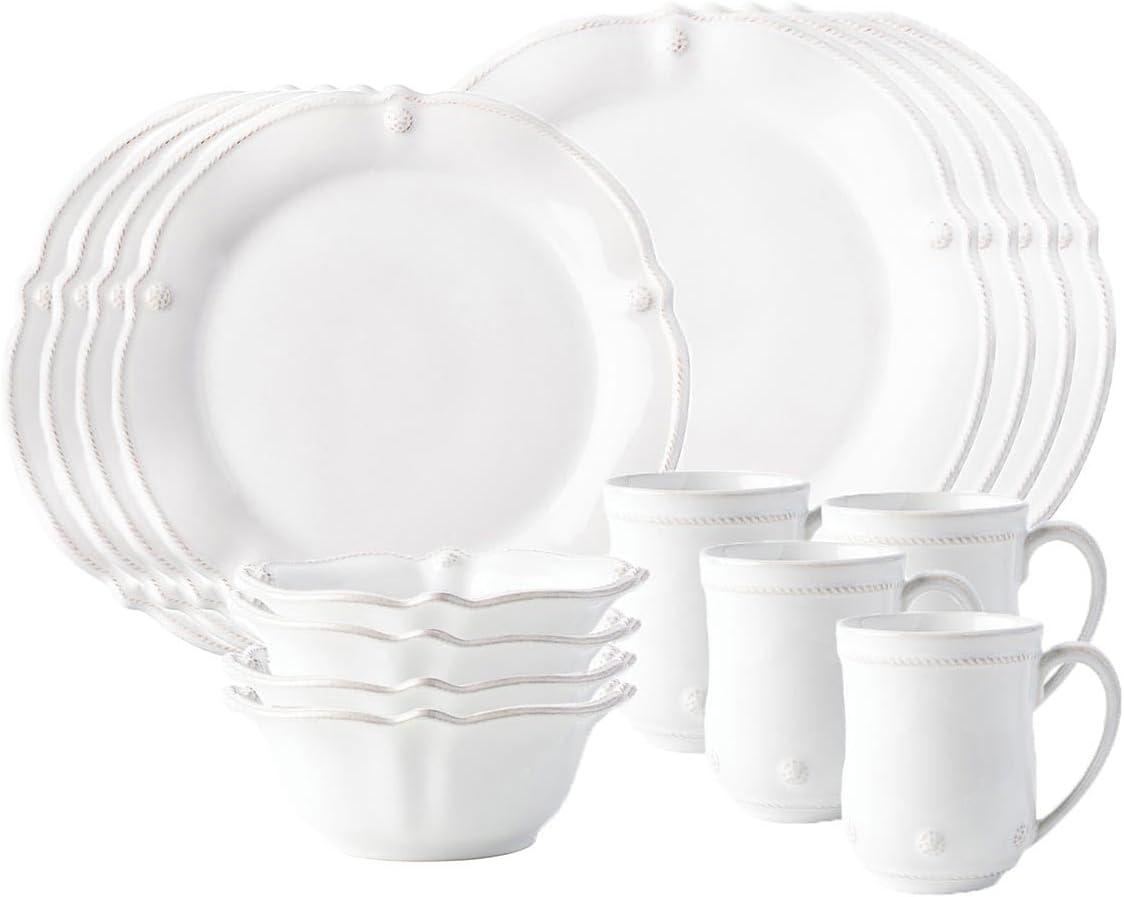 Juliska Berry & Thread Flared 4 - Piece Place Setting - Whitewash (Set of 4)