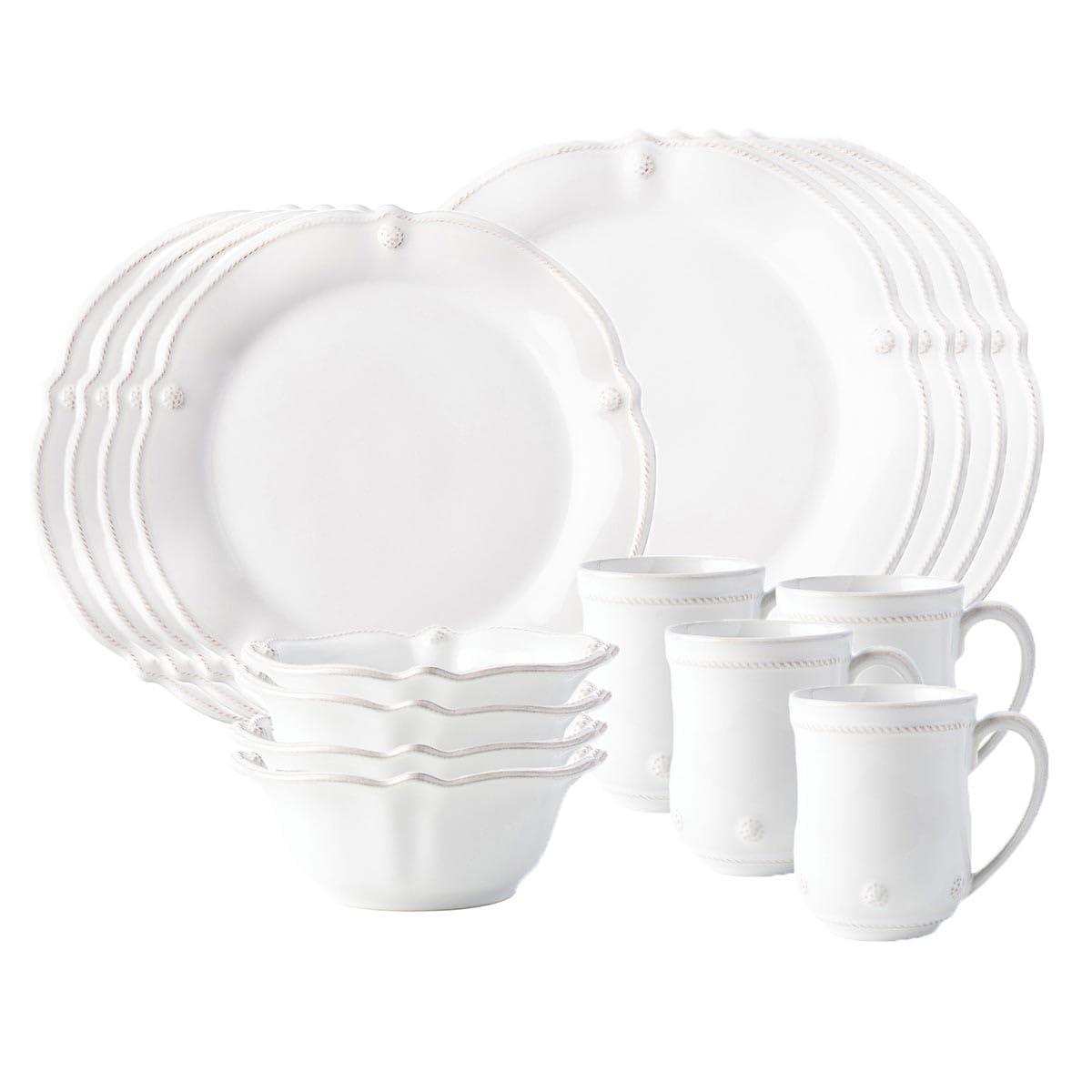Juliska Berry & Thread Flared 4 - Piece Place Setting - Whitewash (Set of 4)