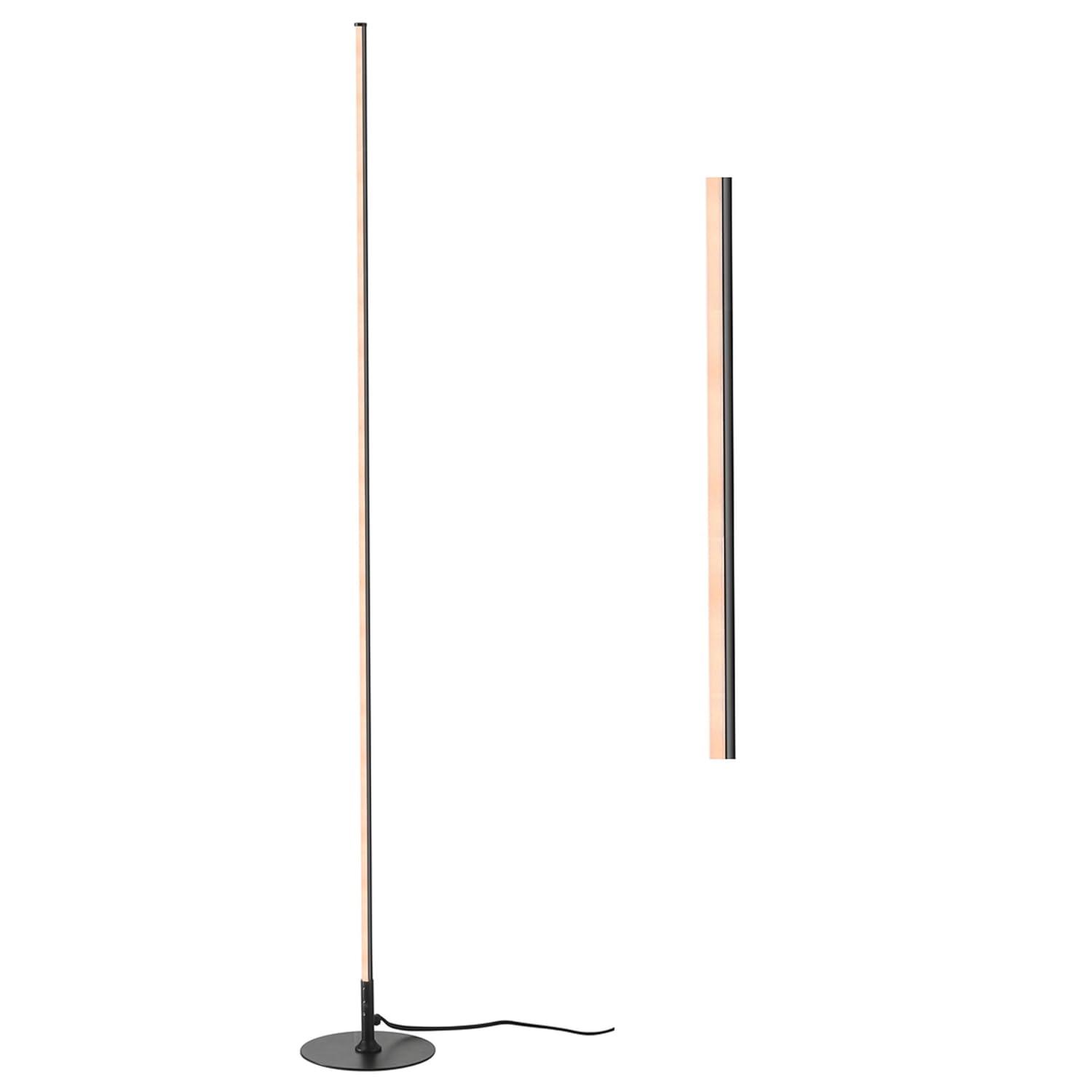 JONATHAN Y JYL7007C Iris 59.5" LED Integrated Floor Lamp, Modern, Contemporary for living room, dinning room, bedroom, office, Black