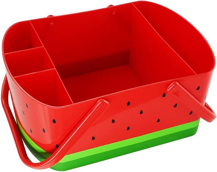saney Watermelon Caddy Grilling Caddy BBQ Utensil Caddy with Fold Down Carry Handles for Organizing Condiments, Tools for Grill, BBQ, Picnics, Household Cleaning