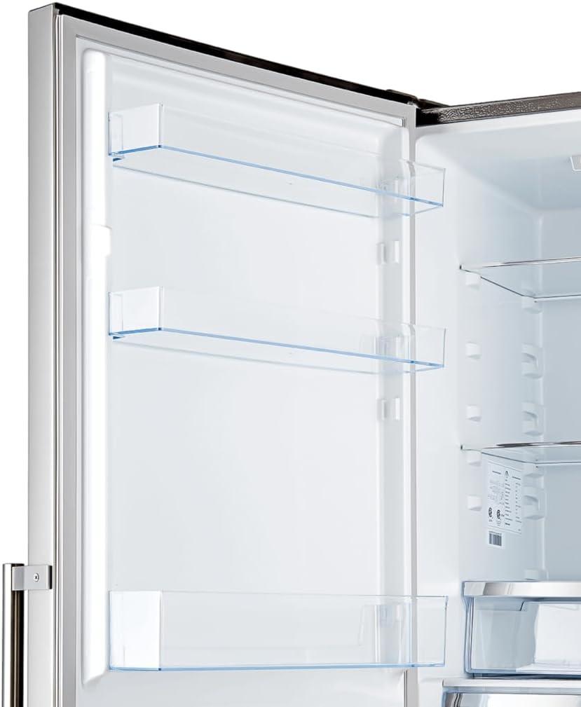 Guardia 46.8-Inch Side-by-Side Bottom Freezer Refrigerator Stainless Steel, 21.6 cu.ft.