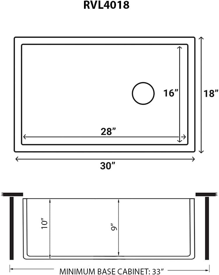 Ruvati 30-inch Fireclay Modern Farmhouse Kitchen Sink Single Bowl
