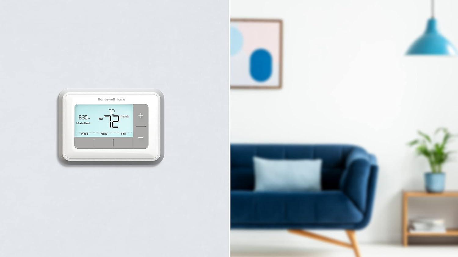 Honeywell RTH7560E1001 Gray/White 7-Day Programmable Thermostat