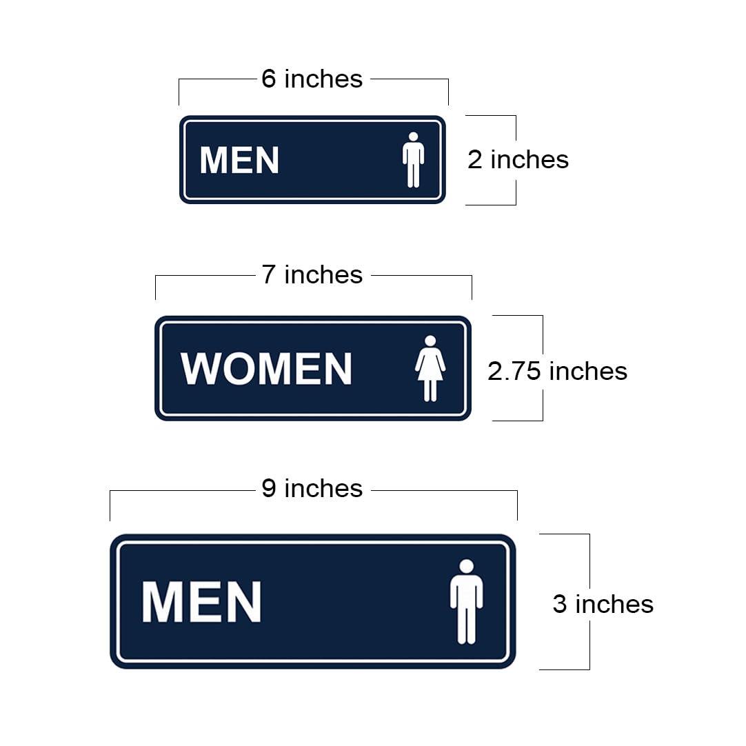 Standard Men Women Restroom Sign (Set of 2) - Brushed Gold - Large