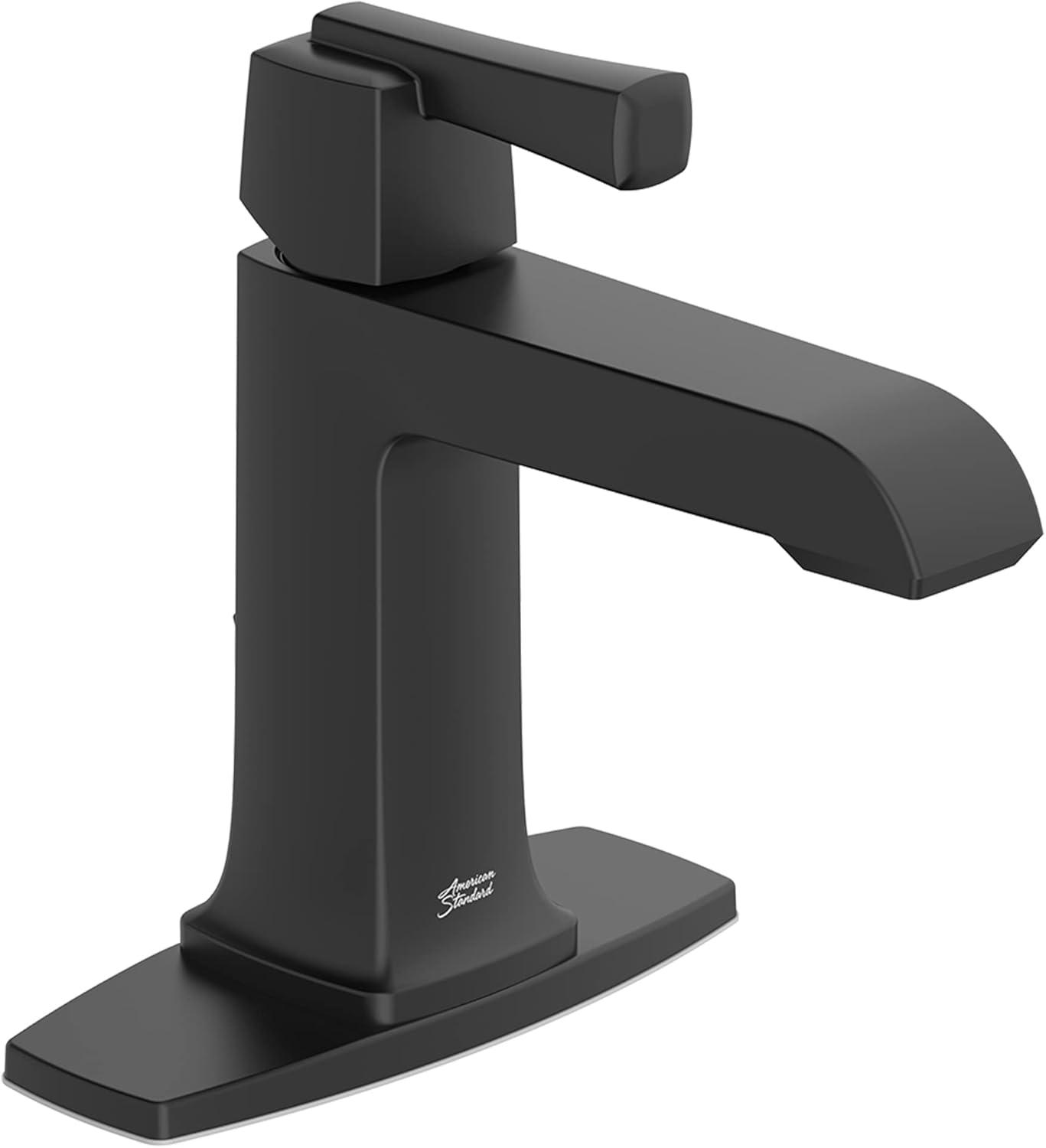 American Standard 7353101.243 Townsend Single Hole Bathroom Faucet with Single Handle, Brass, Matte Black