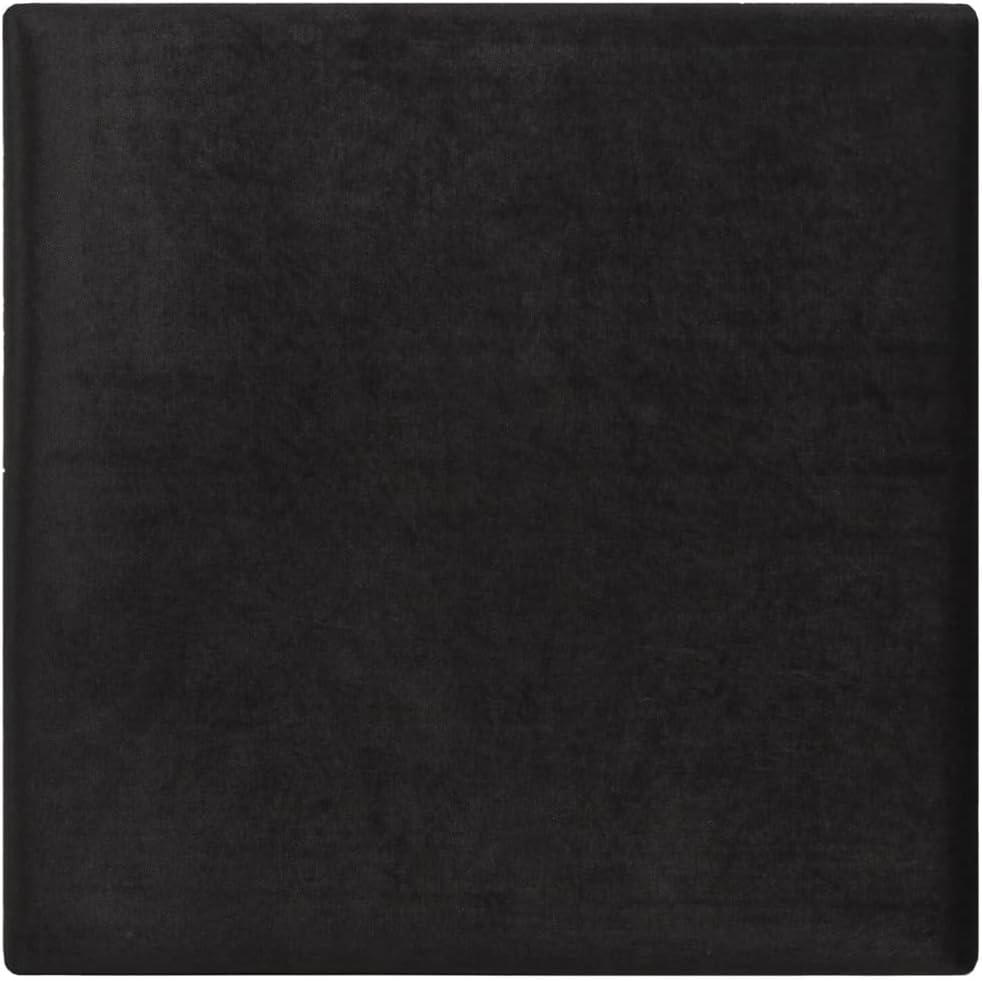 Rowan Contemporary Glam Square Ottoman - Black/Gold - Safavieh