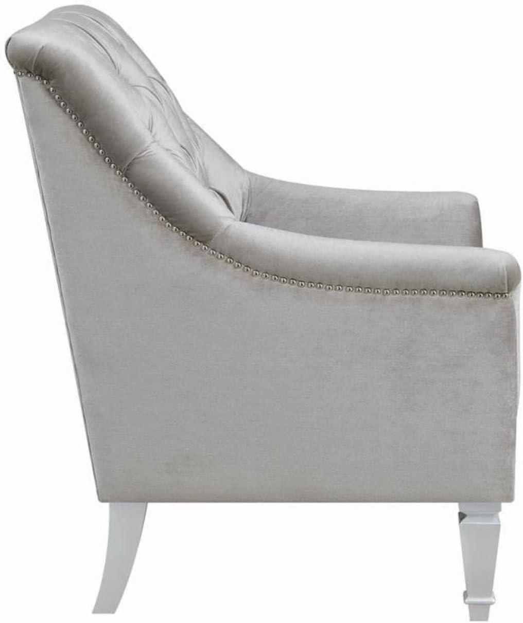 Avonlea Sloped Arm Tufted Chair Grey