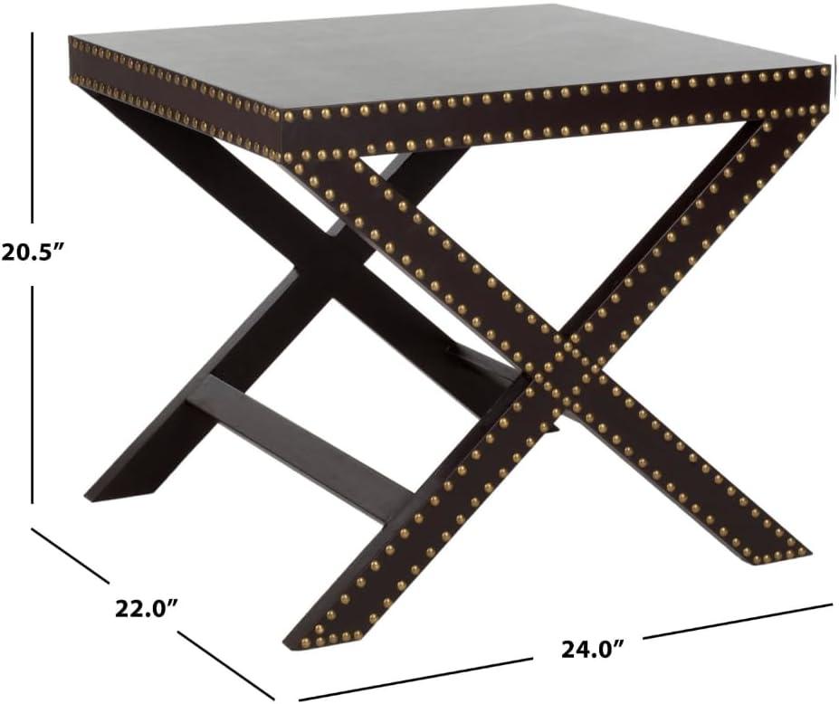 Jeanine X-End Table - Charcoal - Safavieh.