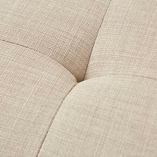 Newport Lounge Chair Beige - Ink+Ivy: Polyester Upholstered, Wood Legs, Foam Cushion, Spot Clean