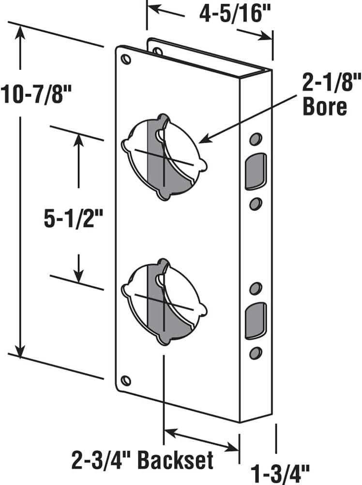 Satin Stainless Steel Door Guard Reinforcer Plate