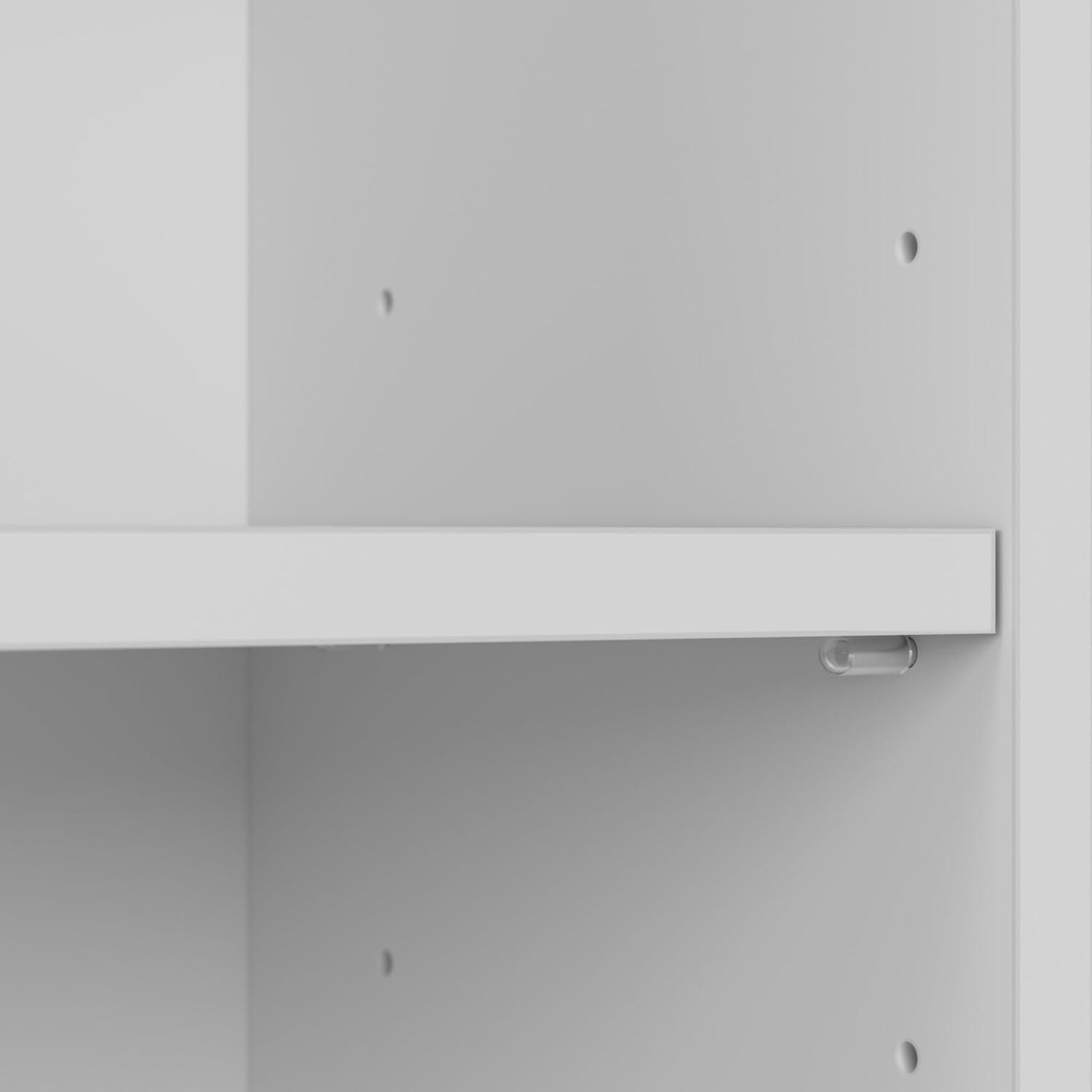 Bush Furniture Cabot 5-Shelf 66.3H Bookcase White WC31966