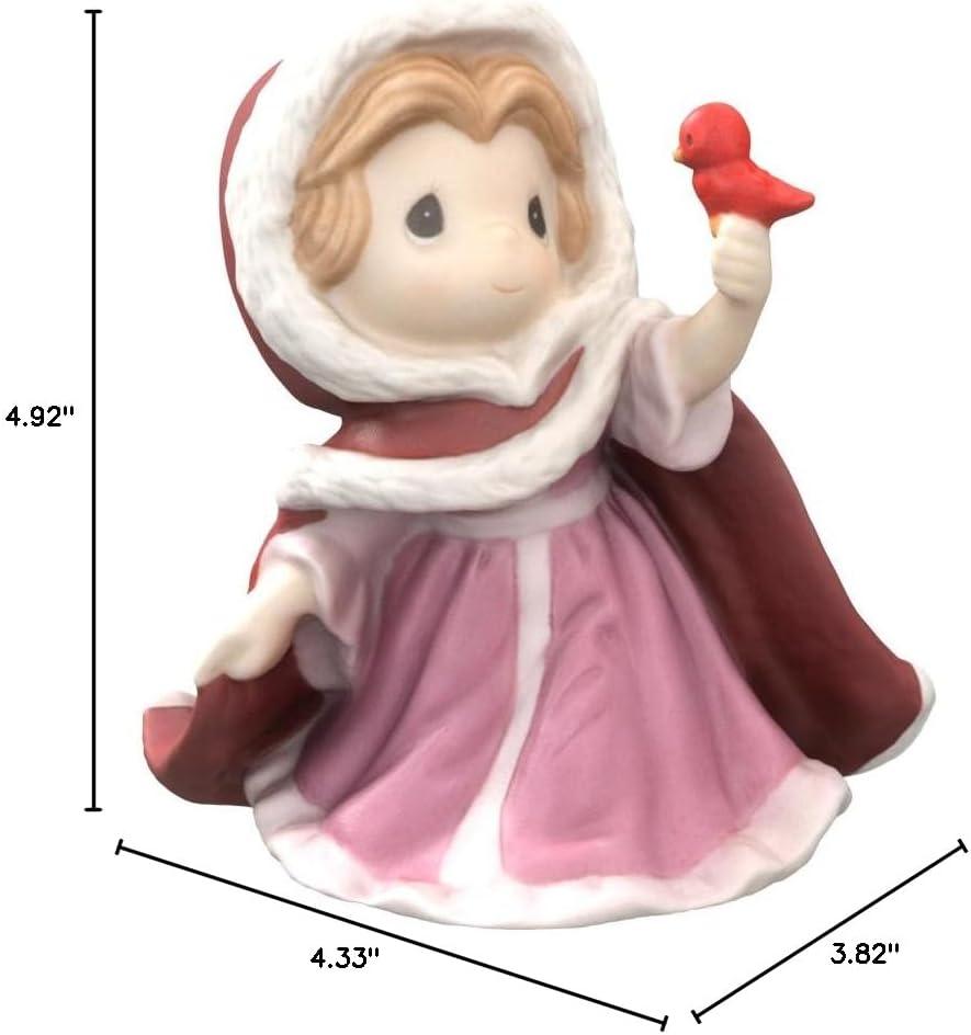 Precious Moments Disney Belle in Winter Dress Figurine, Multi