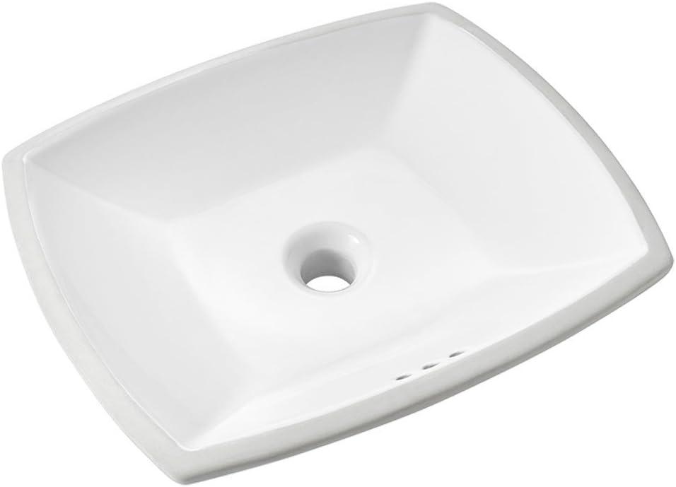 American Standard Edgemere 16.125'' White Vitreous China Rectangular Bathroom Sink with Overflow