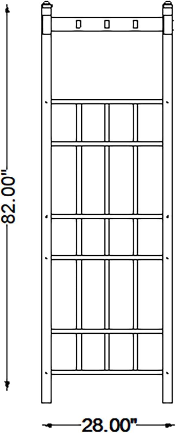 Dura-Trel Bakersfield 28 by 72 by 82 Inch Heavy Duty Weather Stabilized PVC Vinyl Outdoor Garden Arbor with Ground Anchors, White