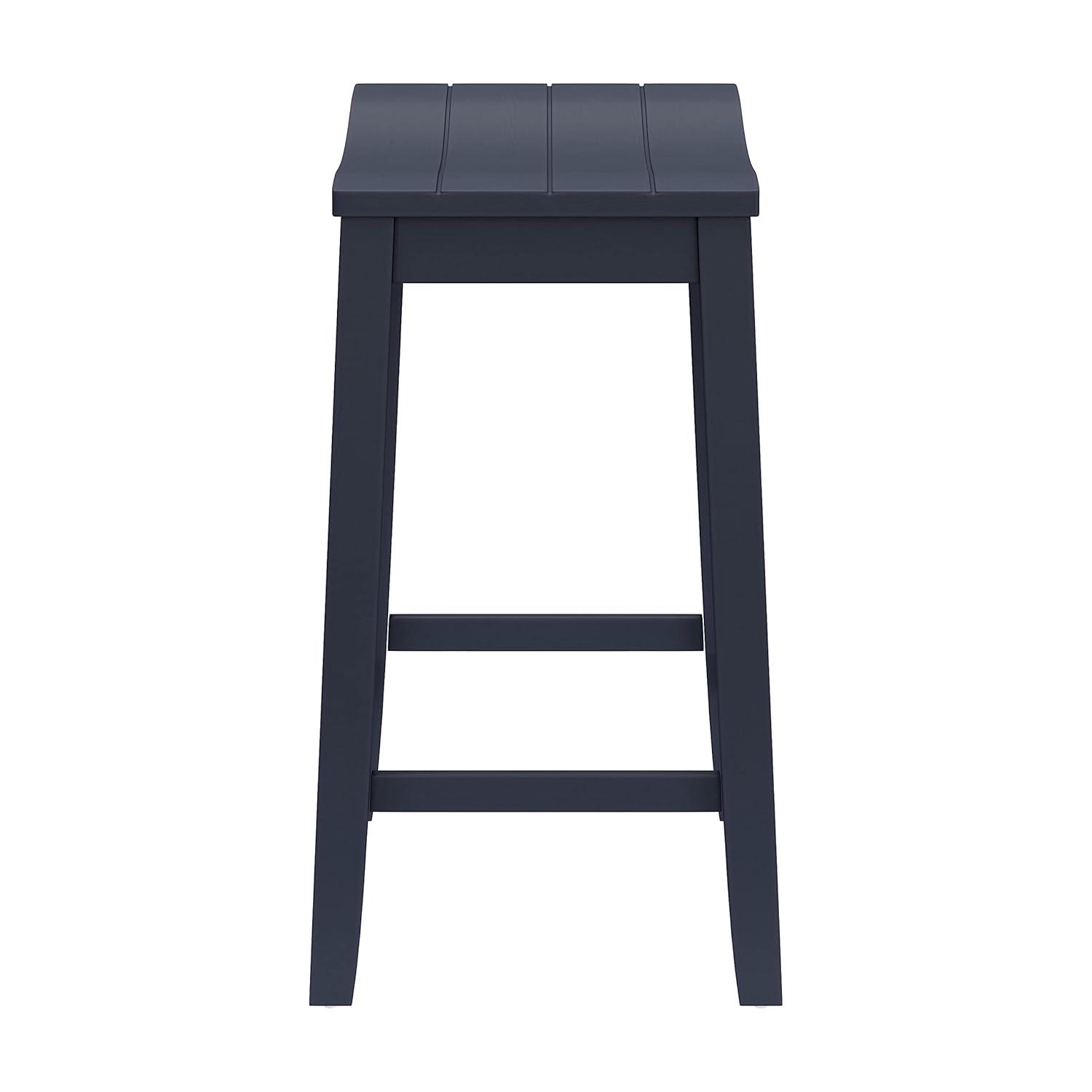 Hillsdale Furniture 24" Fiddler Backless Wood Counter Height Barstool Navy : Matte Finish, Fixed Height