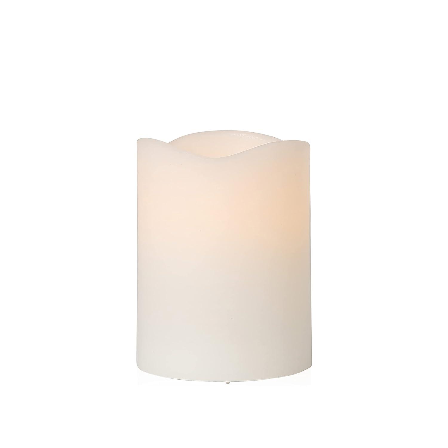 Mikasa Mikasa Wavy Top LED Unscented Wavy Top Wax LED Candle