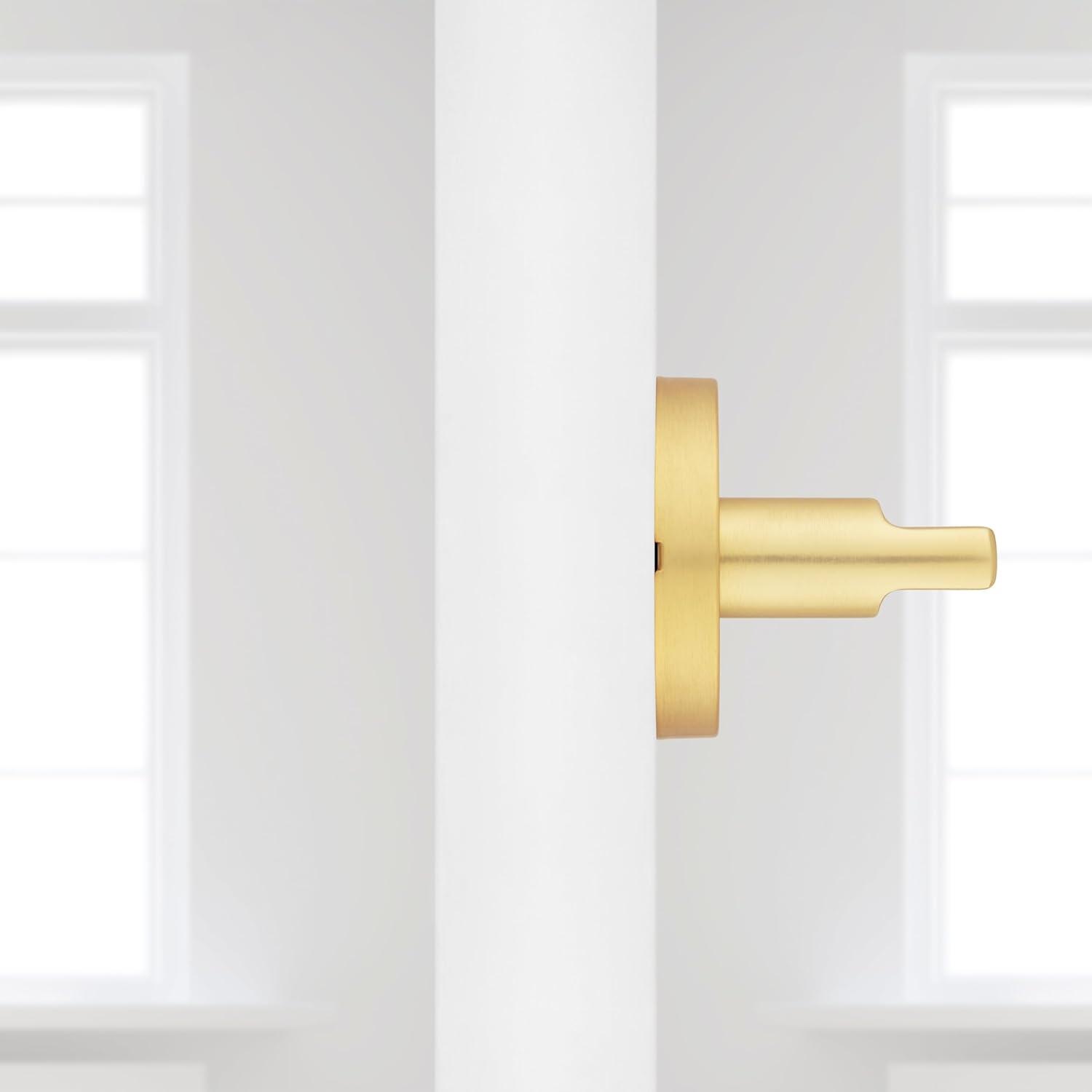 Satin Brass Contemporary Dummy Door Lever