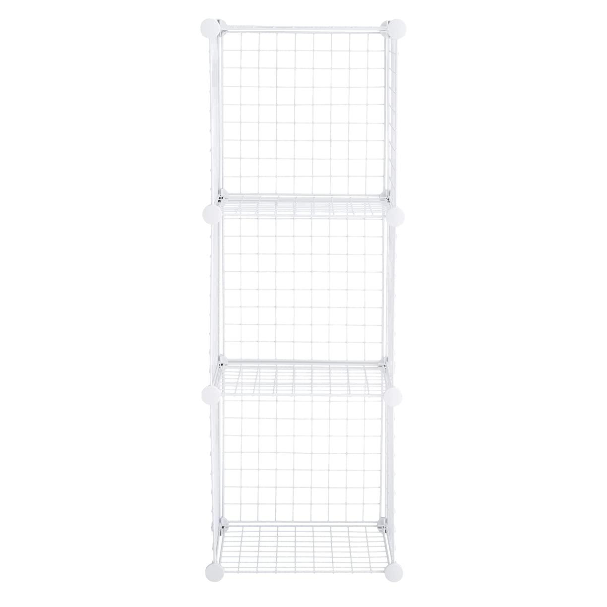 Rubbermaid 3-Piece Stackable Modular Storage Cube Set, Closet Organizer, White