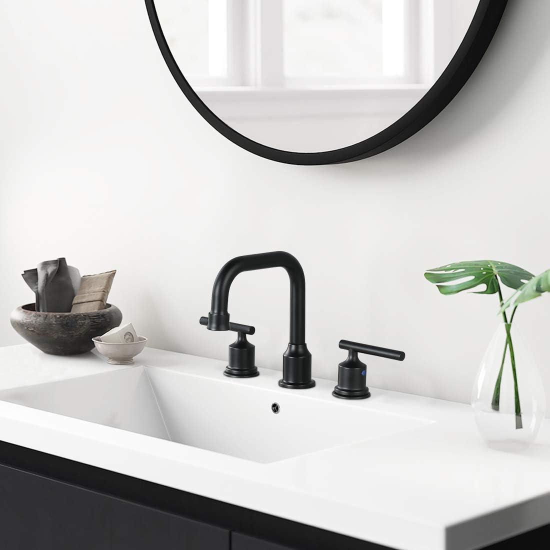 Widespread 2-handle Bathroom Faucet with Drain Assembly