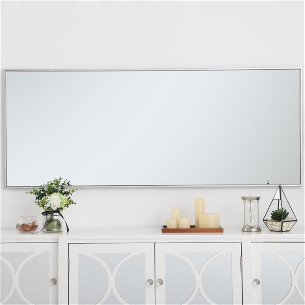 Metal frame rectangle mirror 24 inch in Sliver
