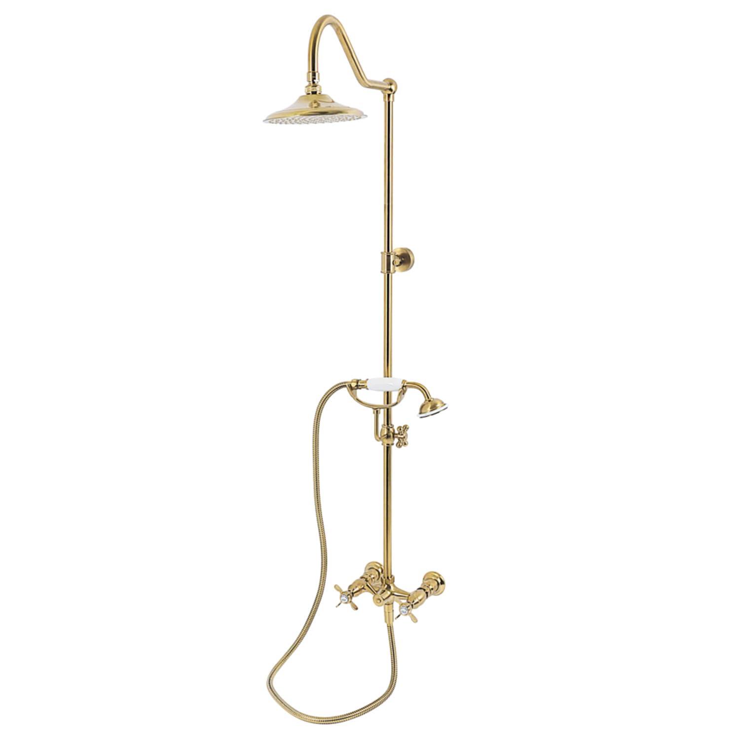 Kingston Brass Kingston Brass Essx Wall Mount Rain Drop Shower System with Hand Shower CCK3667BEX
