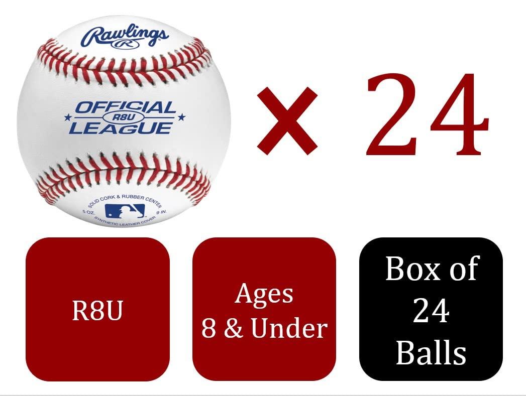 Official League Recreational Use Practice Baseballs | Youth/8U | OLB3 | Bucket | 24 Count