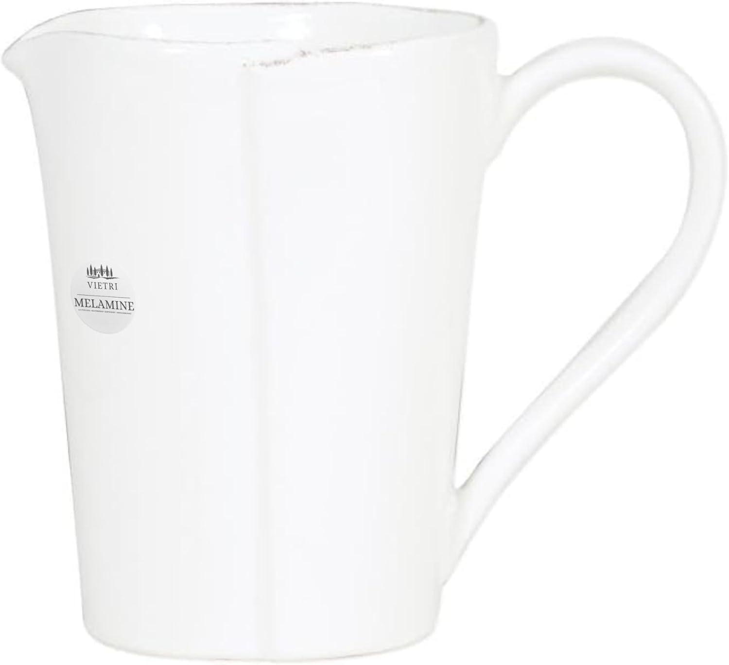 VIETRI Melamine Lastra White Pitcher
