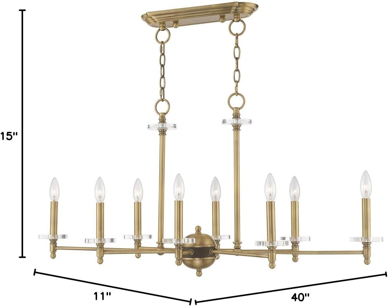 Livex Lighting Bennington 8 - Light Chandelier in  Antique Brass