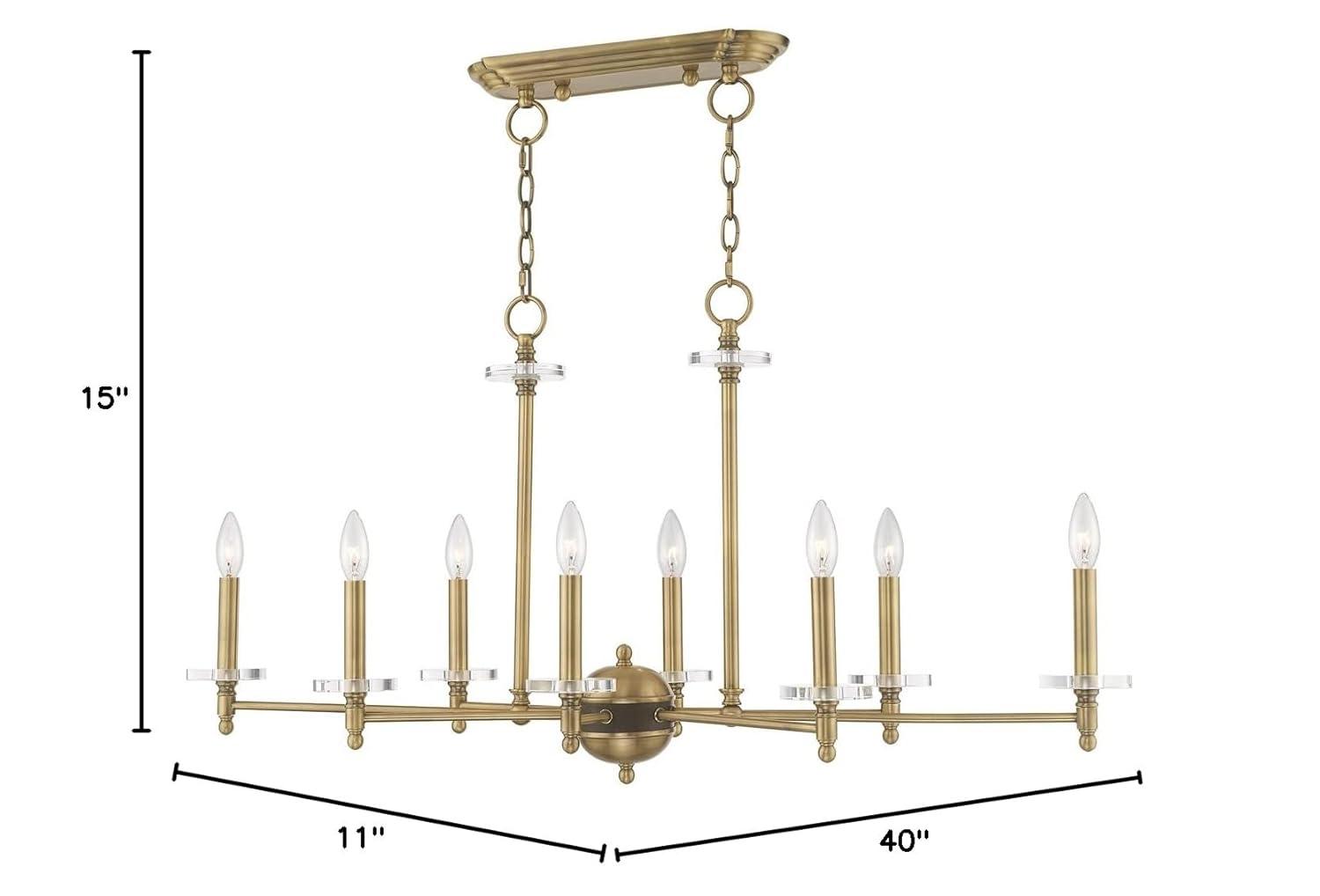 Livex Lighting Bennington 8 - Light Chandelier in  Antique Brass