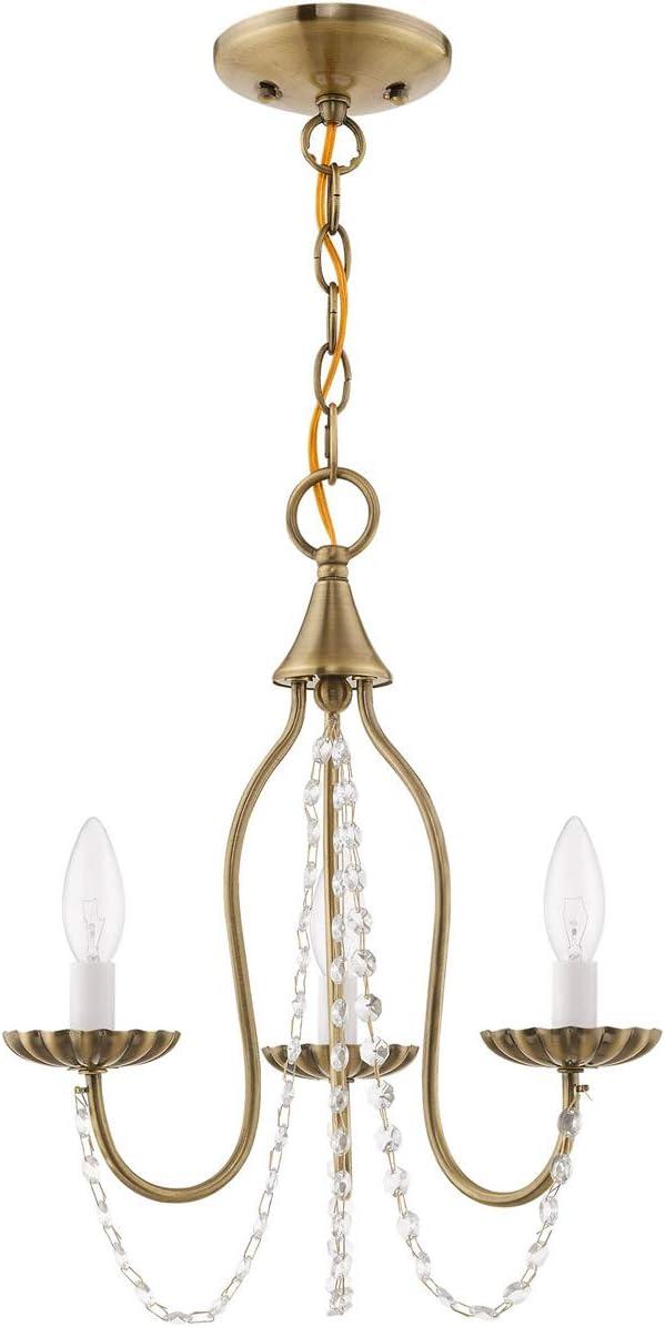 Livex Lighting Alessia 3 - Light Chandelier in Antique Brass