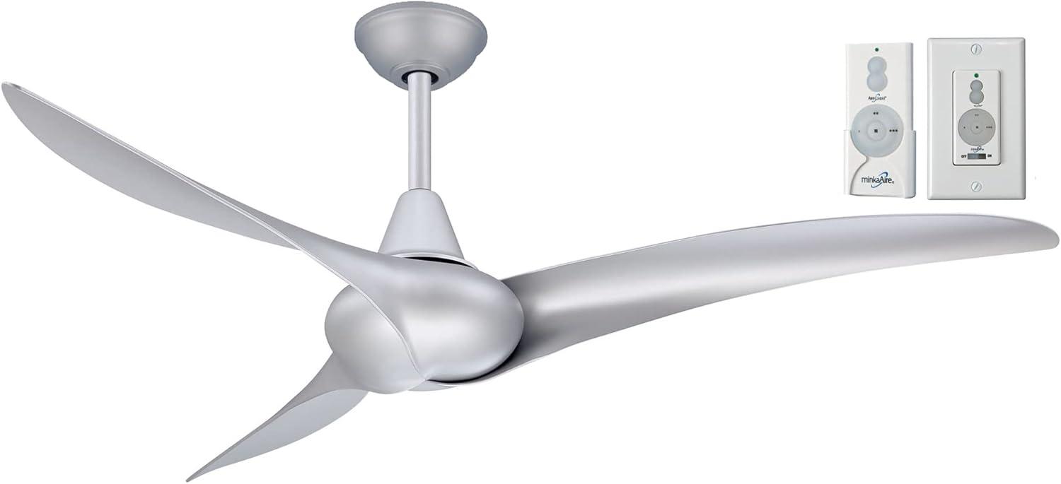 52" Wave 3 - Blade LED Propeller Ceiling Fan with Remote Control and Light Kit Included