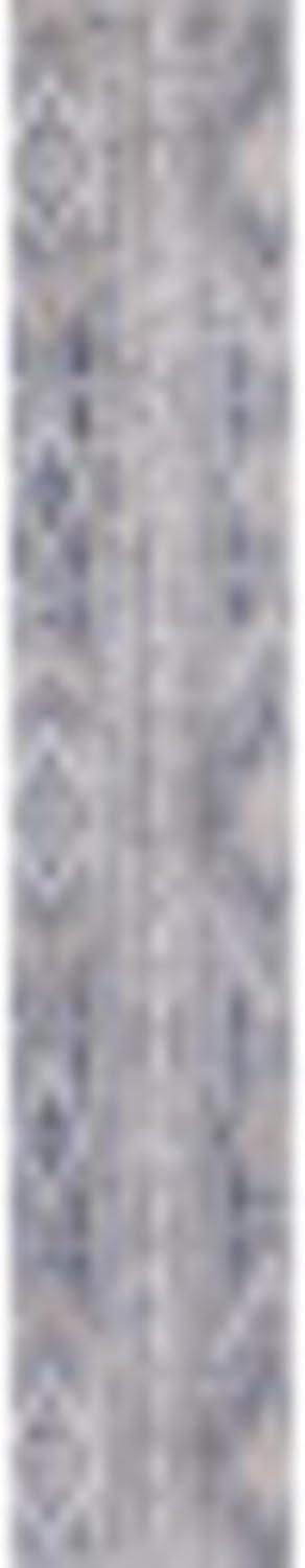Unique Loom Portland Collection Area Rug - Orford (2' 2" x 12' Runner Navy Blue/Blue)