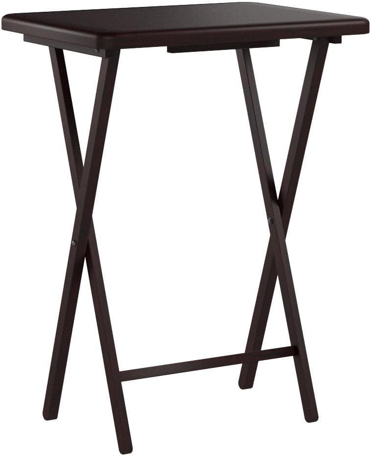 PJ Wood PJ Wood Folding TV Tray Tables with Compact Storage Rack, 5 Piece Set