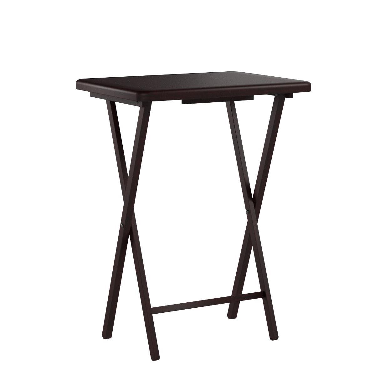 PJ Wood PJ Wood Folding TV Tray Tables with Compact Storage Rack, 5 Piece Set
