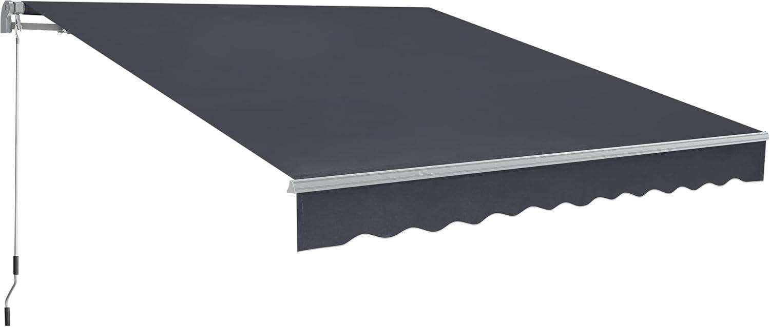 Macrout Patio Awning 10x8 Feet Sunshade Canopy for Manual Retractable Awnings, 4627 (Dark Grey)