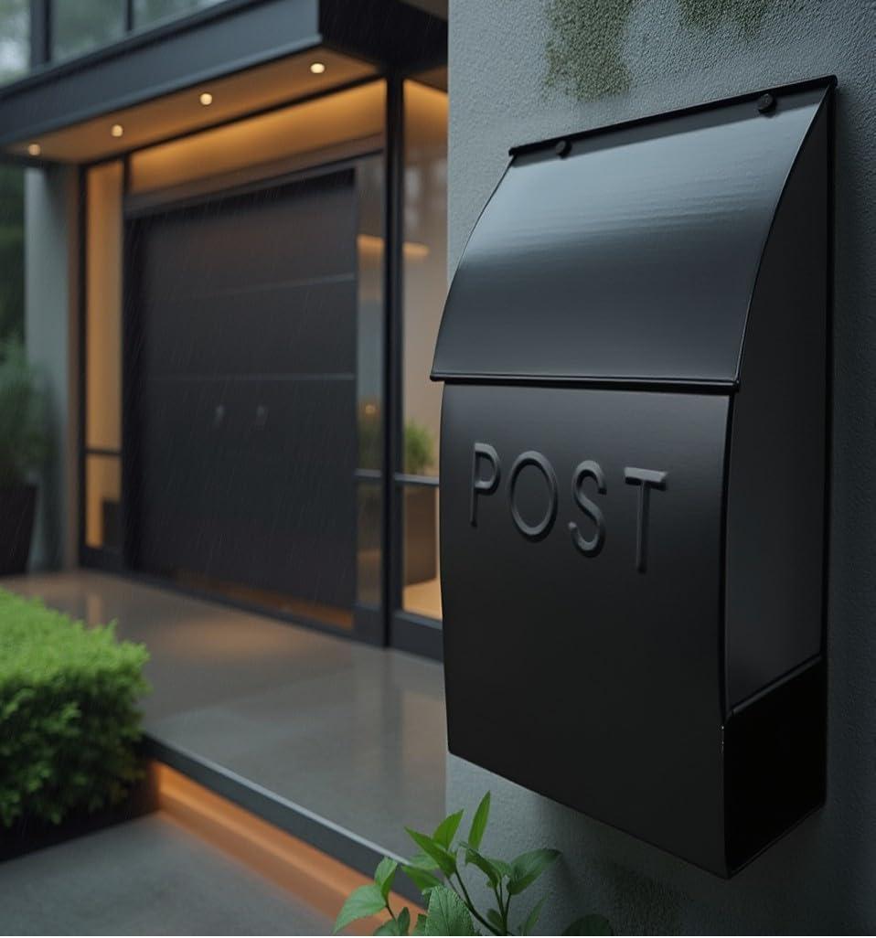 NACH Milano Pointed Post Wall Mounted Mailbox
