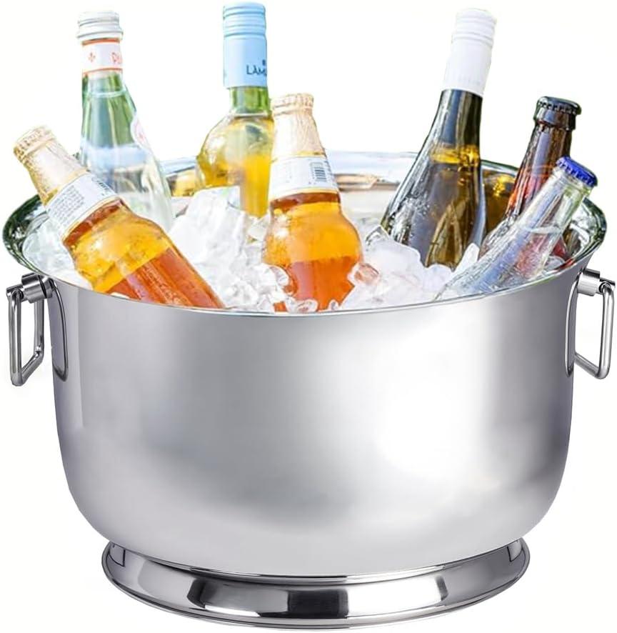 Sol Living 4.3 Gallons Stainless Steel Single Wall Beverage Tub for Parties