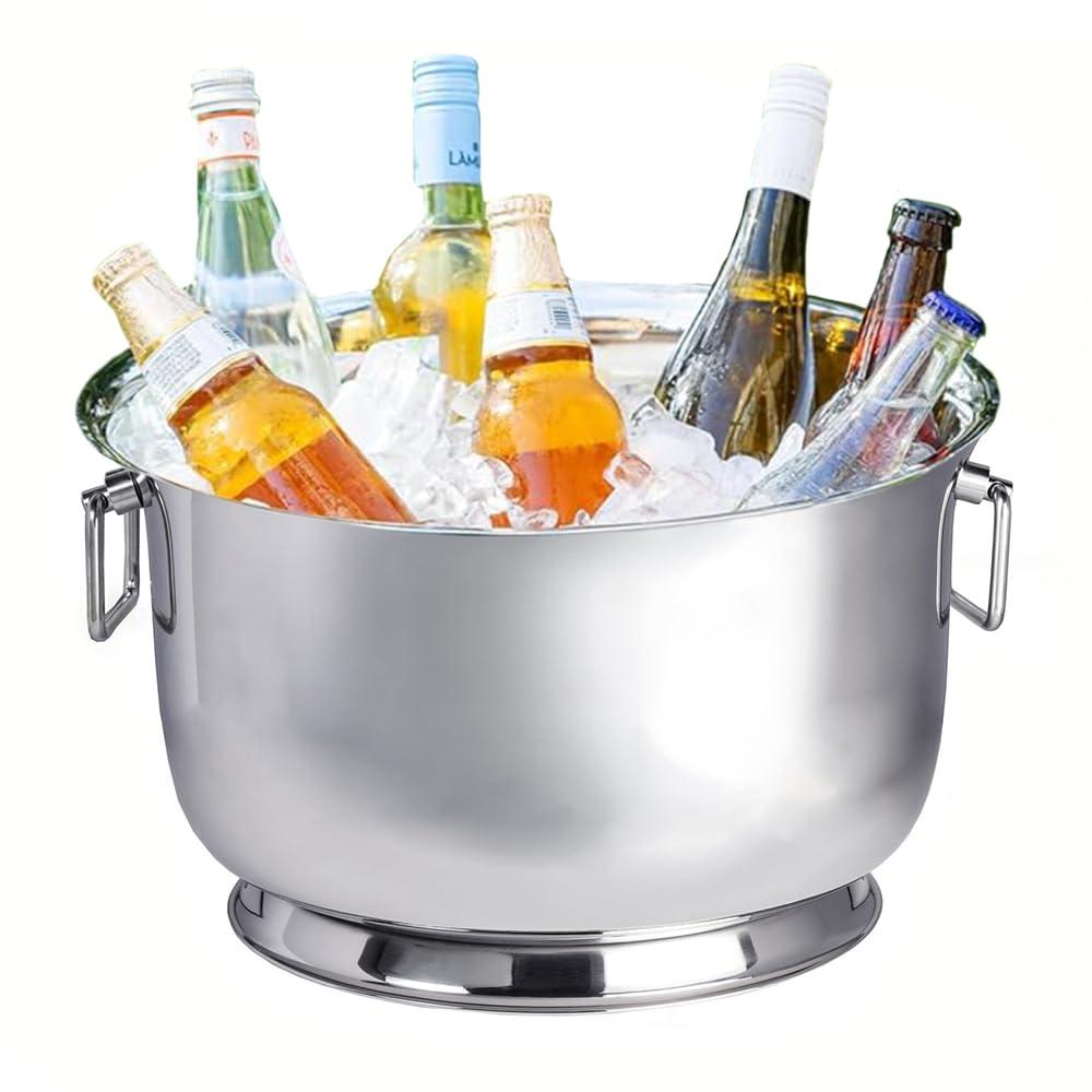 Sol Living 4.3 Gallons Stainless Steel Single Wall Beverage Tub for Parties