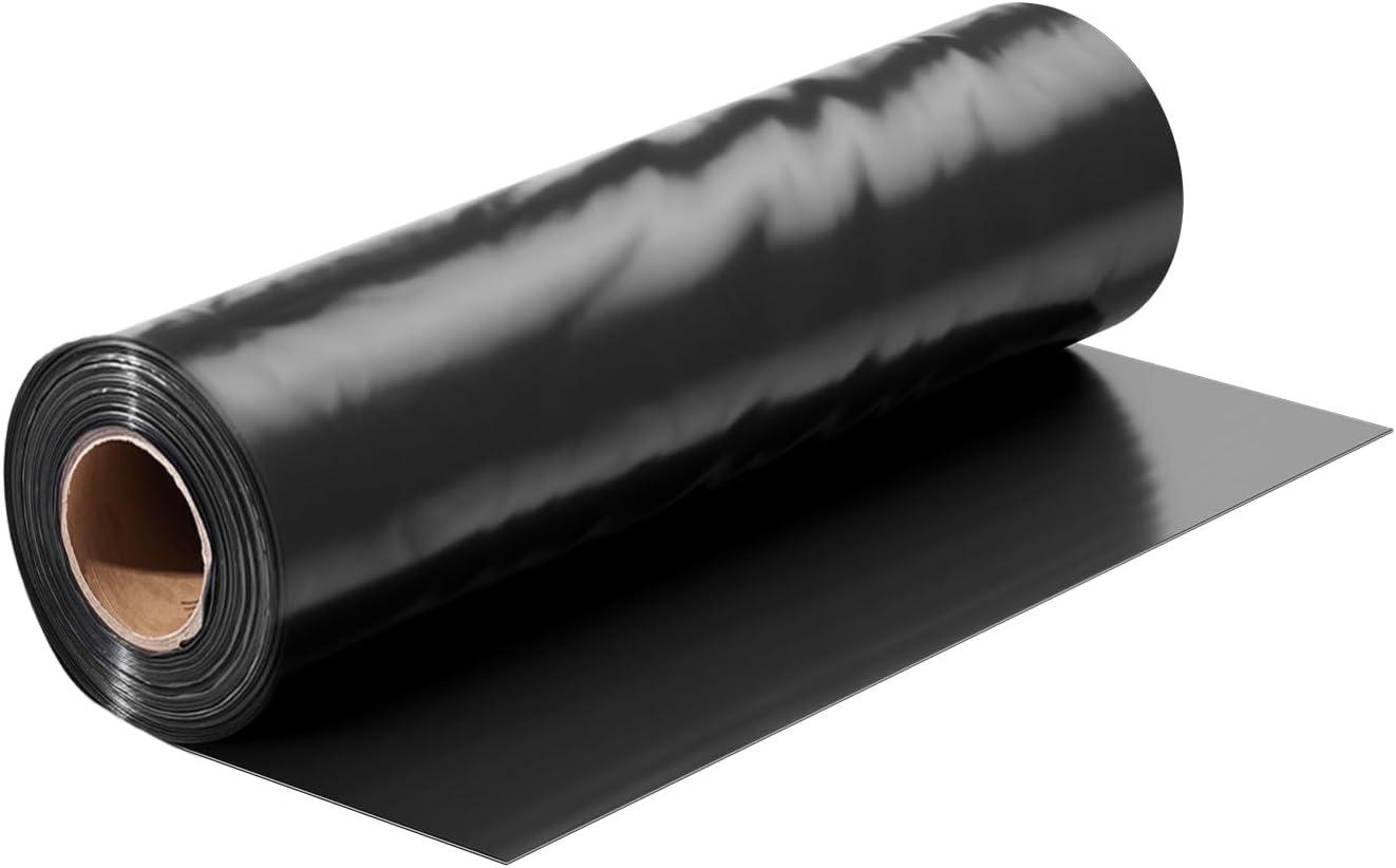 VEVOR 10 Mil Plastic Sheeting Heavy Duty 10' x 100', Thick Plastic Sheeting Roll, Plastic Drop Cloth Painters Tarp Covering for Crawl Space Vapor Barrier, Black and White Double-Sided, Multi-Purpose
