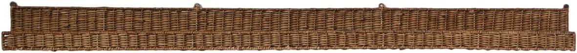 Storied Home Handwoven Rattan Wall Shelf