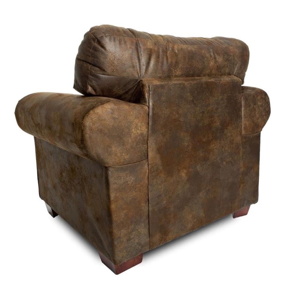 American Furniture Classics Model 8501-90 Deer Teal Tapestry Lodge Arm Chair